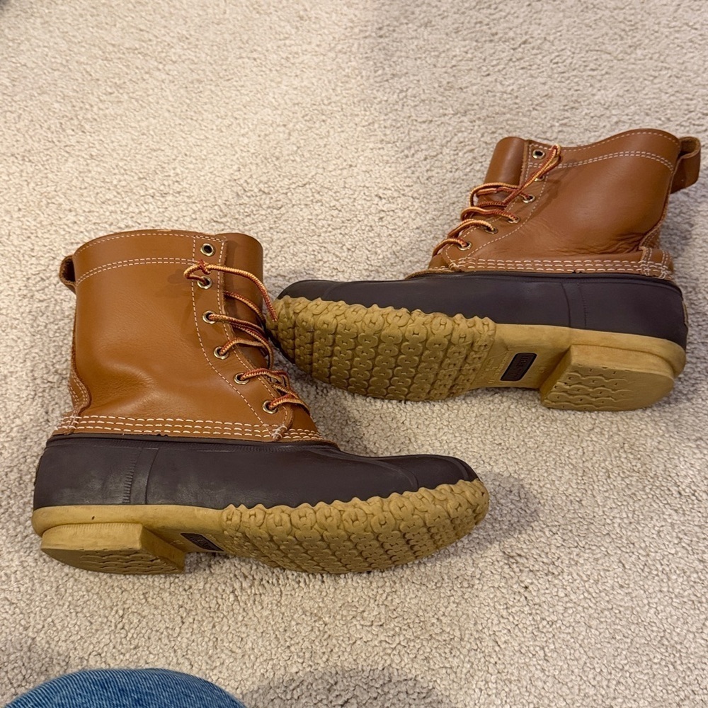 L.L. Bean Tan & Brown Rain/Snow Boots/Sturdy Sole & Comfortable (30) - Picture 5 of 10